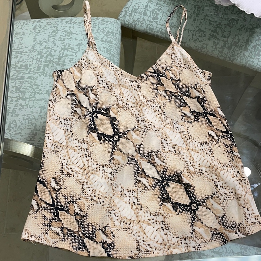 Olivaceous Snakeskin print tank